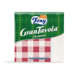 Tovaglioli Rossi Scozzesi - Foxy 43Pz