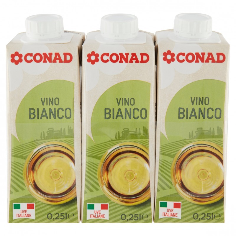 Vino Bianco Brik 250X3 Conad